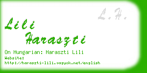 lili haraszti business card